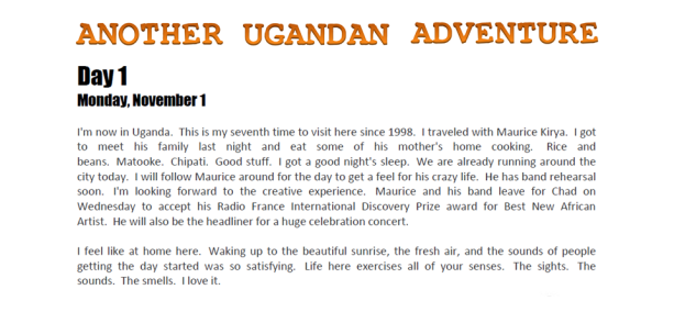 Another Ugandan Adventure